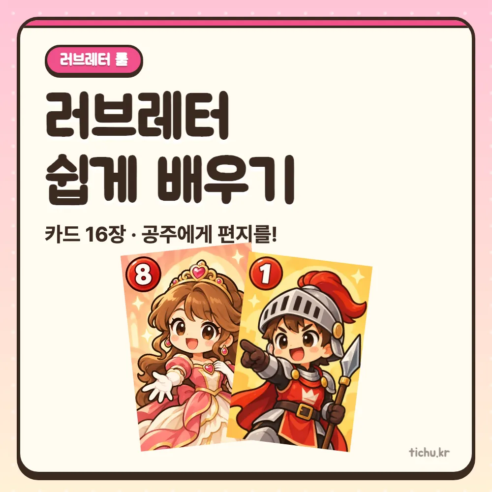 러브레터 보드게임 규칙 정리 — 카드 효과 8종과 승리 조건