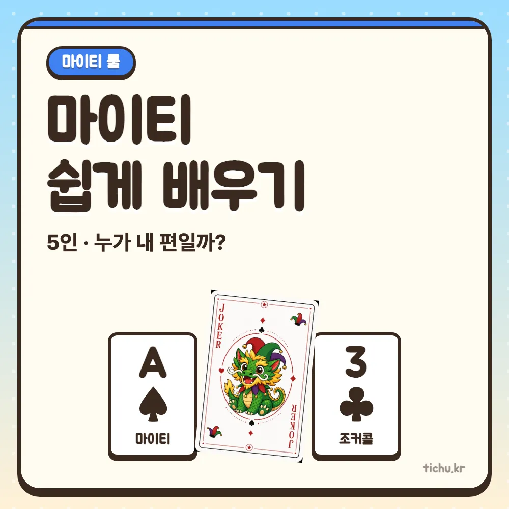 마이티 규칙 쉽게 정리 — 주공·프렌드·기루다·조커콜